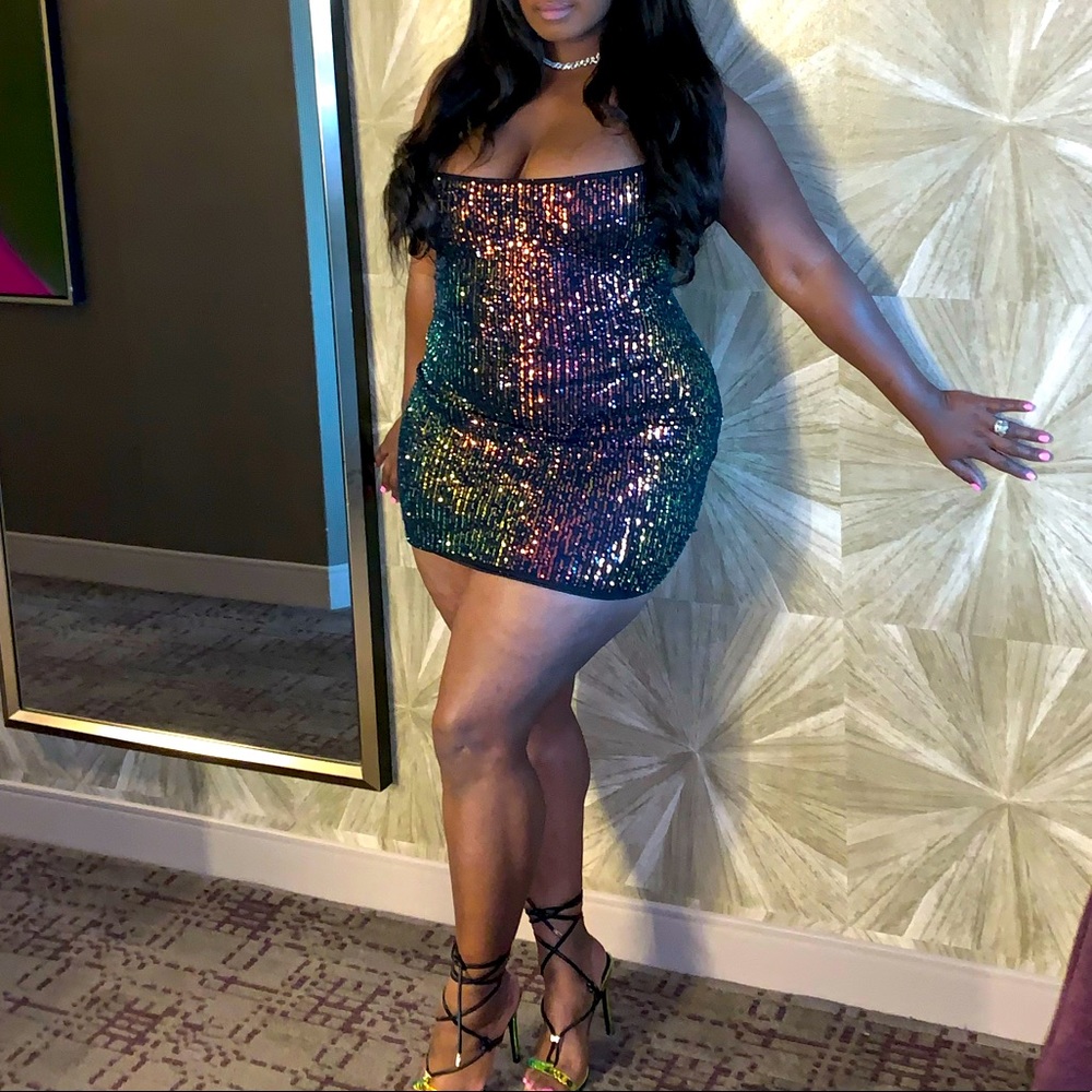 Sequin Holiday Cami Mini Dress